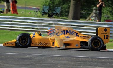 © Carl Jones/Octane Photographic Ltd. 2012. Classic Lotus Festival F1 car demonstation session2  - Brands Hatch, Sunday 19th August 2012. Martin Donnelly, Lotus 102.  Digital Ref : 0467cj7d8622