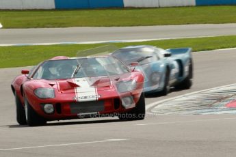 © Octane Photographic Ltd. 2012 Donington Historic Festival. “1000km” for pre-72 sports-racing cars, qualifying. Ford GT40 - Chris Ball/Nick Ball. Digital Ref : 0319cb1d8369