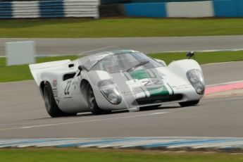 © Octane Photographic Ltd. 2012 Donington Historic Festival. “1000km” for pre-72 sports-racing cars, qualifying. Lola T70 Mk.3B - Frank Sytner/Simon Hadfield. Digital Ref : 0319cb1d8441