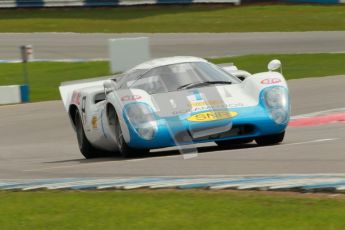 © Octane Photographic Ltd. 2012 Donington Historic Festival. “1000km” for pre-72 sports-racing cars, qualifying. Lola T70 Mk.3B - Leo Voyazides/Simon Hadfield. Digital Ref : 0319cb1d8446