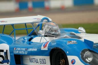 © Octane Photographic Ltd. 2012 Donington Historic Festival. “1000km” for pre-72 sports-racing cars, qualifying. Matra MS650 - Rob Hall. Digital Ref : 0319cb1d8480