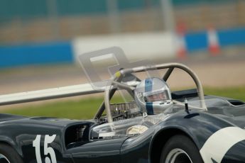 © Octane Photographic Ltd. 2012 Donington Historic Festival. “1000km” for pre-72 sports-racing cars, qualifying. McLaren M1C - Ewan McIntyre/Jamie McIntyre. Digital Ref : 0319cb1d8485