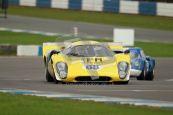 © Octane Photographic Ltd. 2012 Donington Historic Festival. “1000km” for pre-72 sports-racing cars, qualifying. Lola T70 - Grant Tromans. Digital Ref : 0319cb1d8486