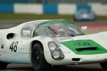 © Octane Photographic Ltd. 2012 Donington Historic Festival. “1000km” for pre-72 sports-racing cars, qualifying. Porsche 910 - Peter Vogele. Digital Ref : 0319cb1d8494