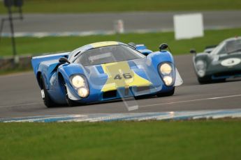 © Octane Photographic Ltd. 2012 Donington Historic Festival. “1000km” for pre-72 sports-racing cars, qualifying. Lola T70 - David Coplow/Martin Stretton. Digital Ref : 0319cb1d8548
