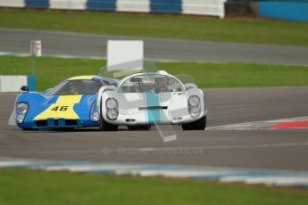© Octane Photographic Ltd. 2012 Donington Historic Festival. “1000km” for pre-72 sports-racing cars, qualifying. Porsche 910 - Rainer Becker/David Clark. Digital Ref : 0319cb1d8639