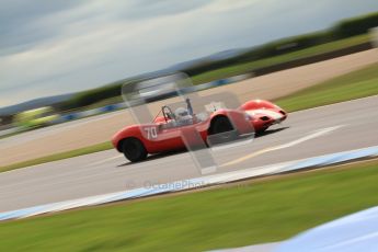 © Octane Photographic Ltd. 2012 Donington Historic Festival. “1000km” for pre-72 sports-racing cars, qualifying. Elva Mk.8 - Dion Kremer/Gabriel Kramer. Digital Ref : 0319cb7d0178
