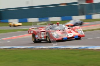 © Octane Photographic Ltd. 2012 Donington Historic Festival. “1000km” for pre-72 sports-racing cars, qualifying. Ferrari 512M - Paul Knapfield. Digital Ref : 0319cb7d0190