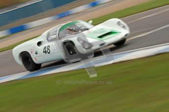 © Octane Photographic Ltd. 2012 Donington Historic Festival. “1000km” for pre-72 sports-racing cars, qualifying. Porsche 910 - Peter Vogele. Digital Ref : 0319cb7d0214