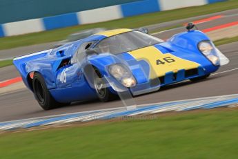 © Octane Photographic Ltd. 2012 Donington Historic Festival. “1000km” for pre-72 sports-racing cars, qualifying. Lola T70 - David Coplow/Martin Stretton. Digital Ref : 0319cb7d0235