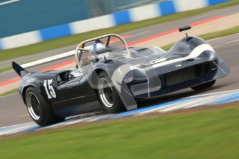 © Octane Photographic Ltd. 2012 Donington Historic Festival. “1000km” for pre-72 sports-racing cars, qualifying. McLaren M1C - Ewan McIntyre/Jamie McIntyre. Digital Ref : 0319cb7d0240