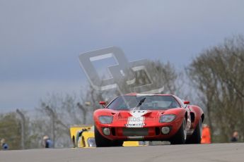 © Octane Photographic Ltd. 2012 Donington Historic Festival. “1000km” for pre-72 sports-racing cars, qualifying. Ford GT40 - Chris Ball/Nick Ball. Digital Ref : 0319lw7d9059