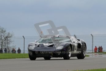 © Octane Photographic Ltd. 2012 Donington Historic Festival. “1000km” for pre-72 sports-racing cars, qualifying. Ford GT40 - Joaquin Folch-R./Michael Schryver. Digital Ref : 0319lw7d9314