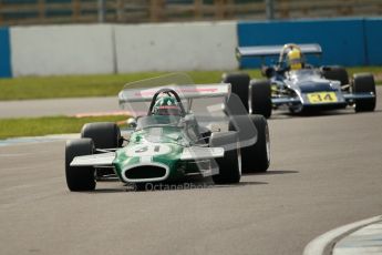 © Octane Photographic Ltd. 2012 Donington Historic Festival. HSCC Historic F2, qualifying. Brabham BT36 - Luciano Arnold. Digital Ref : 0315cb1d7745