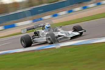 © Octane Photographic Ltd. 2012 Donington Historic Festival. HSCC Historic F2, qualifying. Lola T240 - Tim Barrington. Digital Ref : 0315cb7d9829