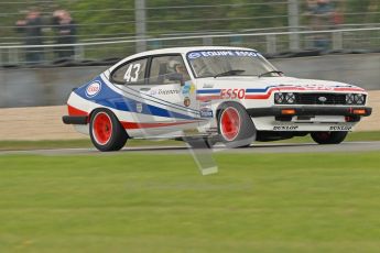 © Octane Photographic Ltd. 2012 Donington Historic Festival. JD Classics Challenge for 66 to 85 touring cars, qualifying. Ford Capri - Paul Pochciol. Digital Ref : 0318cb1d8229