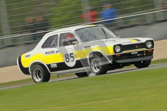 © Octane Photographic Ltd. 2012 Donington Historic Festival. JD Classics Challenge for 66 to 85 touring cars, qualifying. Ford Escort Mk.I - Sean Brown/Robert Brown. Digital Ref : 0318cb1d8279