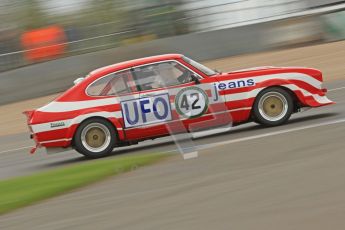 © Octane Photographic Ltd. 2012 Donington Historic Festival. JD Classics Challenge for 66 to 85 touring cars, qualifying. Ford Capri - Tom Pochciol. Digital Ref : 0318cb7d0085