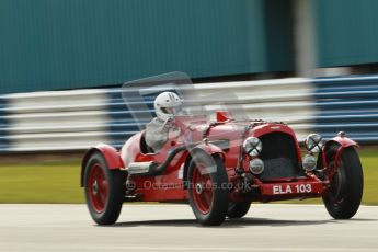 © Octane Photographic Ltd. 2012 Donington Historic Festival. “Mad Jack” for pre-war sportscars, qualifying. Aston Martin Speed - Richard Lake/Paul Alcock. Digital Ref : 0314cb1d7499