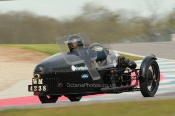 © Octane Photographic Ltd. 2012 Donington Historic Festival. “Mad Jack” for pre-war sportscars, qualifying. Morgan Super Aero - Sue Darbyshire/Gary Caroline. Digital Ref : 0314cb1d7552
