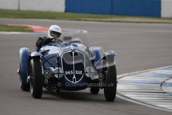 © Octane Photographic Ltd. 2012 Donington Historic Festival. “Mad Jack” for pre-war sportscars, qualifying. Delahaye 135CS - John Polson. Digital Ref : 0314lw7d7085