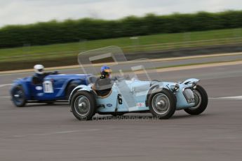 © Octane Photographic Ltd. 2012 Donington Historic Festival. “Mad Jack” for pre-war sportscars, qualifying. Talbot Lago T150 - Sam Stretton/John Guyatt and Delahaye 135CS - John Polson. Digital Ref : 0314lw7d7521