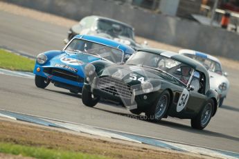 © Octane Photographic Ltd. 2012 Donington Historic Festival. Pre-63 GT, qualifying. AC Ace - Mark Knopfler, Alain de Cadenet. Digital Ref : 0322cb1d9295