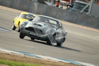 © Octane Photographic Ltd. 2012 Donington Historic Festival. Pre-63 GT, qualifying. Aston Martin DB4GT - Paul Drayson. Digital Ref : 0322cb1d9305