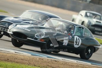 © Octane Photographic Ltd. 2012 Donington Historic Festival. Pre-63 GT, qualifying. Jaguar E-type - Michael Quinn. Digital Ref : 0322cb1d9360