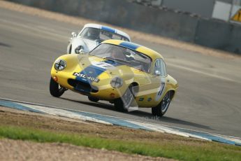 © Octane Photographic Ltd. 2012 Donington Historic Festival. Pre-63 GT, qualifying. Lotus Elite - Barry Davison, Patrick Sherrington. Digital Ref : 0322cb1d9365