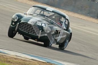 © Octane Photographic Ltd. 2012 Donington Historic Festival. Pre-63 GT, qualifying. AC Ace - Mark Knopfler, Alain de Cadenet. Digital Ref : 0322cb1d9407