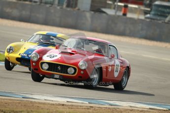 © Octane Photographic Ltd. 2012 Donington Historic Festival. Pre-63 GT, qualifying. Ferrari 250SWB - Clive Joy, Kilian Konig and Lotus Elite - Barry Davison, Patrick Sherrington. Digital Ref : 0322cb1d9508