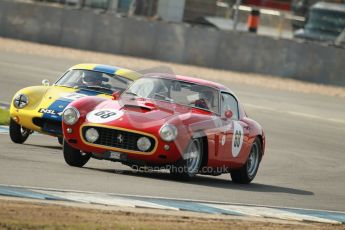 © Octane Photographic Ltd. 2012 Donington Historic Festival. Pre-63 GT, qualifying. Ferrari 250SWB - Clive Joy, Kilian Konig and Lotus Elite - Barry Davison, Patrick Sherrington.  Digital Ref : 0322cb1d9508