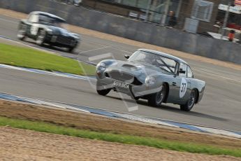 © Octane Photographic Ltd. 2012 Donington Historic Festival. Pre-63 GT, qualifying. Aston Martin DB4GT - Paul Drayson. Digital Ref : 0322cb7d0369