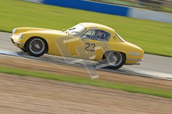 © Octane Photographic Ltd. 2012 Donington Historic Festival. Pre-63 GT, qualifying. Lotus Elite - Peter Stohrmann, Wolfgang Molitor. Digital Ref : 0322cb7d0385