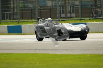 © Octane Photographic Ltd. 2012 Donington Historic Festival. RAC Woodcote Trophy for pre-56 sportscars, qualifying. Jaguar D-type - Gary Person/John Pearson. Digital Ref : 0316cb1d8053