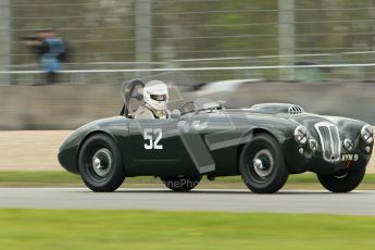 © Octane Photographic Ltd. 2012 Donington Historic Festival. RAC Woodcote Trophy for pre-56 sportscars, qualifying. Frazer Nash Targa Florio - Anthony Galliers-Pratt/Patrick Blakeney-Edwards. Digital Ref : 0316cb1d8077