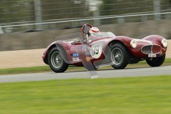 © Octane Photographic Ltd. 2012 Donington Historic Festival. RAC Woodcote Trophy for pre-56 sportscars, qualifying. Maserati A6 GCS - Lukas Huni. Digital Ref : 0316cb1d8085