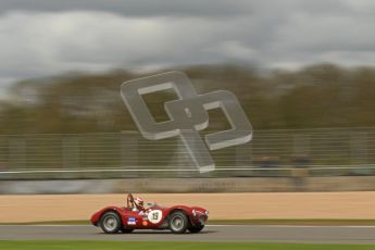 © Octane Photographic Ltd. 2012 Donington Historic Festival. RAC Woodcote Trophy for pre-56 sportscars, qualifying. Maserati A6 GCS - Lukas Huni. Digital Ref : 0316cb7d0013