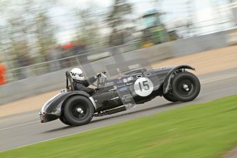 © Octane Photographic Ltd. 2012 Donington Historic Festival. RAC Woodcote Trophy for pre-56 sportscars, qualifying. Allard J2 - Patrick Watts. Digital Ref : 0316cb7d9932