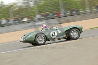 © Octane Photographic Ltd. 2012 Donington Historic Festival. RAC Woodcote Trophy for pre-56 sportscars, qualifying. Aston Martin DB3S - Wolfgang Friedrichs/David Clark. Digital Ref : 0316cb7d9936