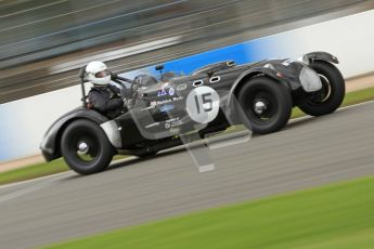 © Octane Photographic Ltd. 2012 Donington Historic Festival. RAC Woodcote Trophy for pre-56 sportscars, qualifying. Allard J2 - Patrick Watts. Digital Ref : 0316cb7d9963