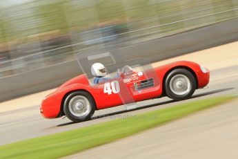 © Octane Photographic Ltd. 2012 Donington Historic Festival. RAC Woodcote Trophy for pre-56 sportscars, qualifying. Maserati 150S - Martin Halusa. Digital Ref : 0316cb7d9984