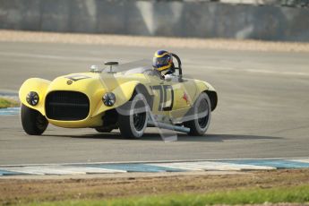 © Octane Photographic Ltd. 2012 Donington Historic Festival. Stirling Moss Trophy for pre-61 sportscars, qualifying. Old Yeller Mk.II - Ernest Nagamatsu. Digital Ref : 0321cb1d8953