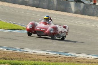 © Octane Photographic Ltd. 2012 Donington Historic Festival. Stirling Moss Trophy for pre-61 sportscars, qualifying. Lotus XI S1 Le Mans - Philip Champion, Sam Stretton. Digital Ref : 0321cb1d8982