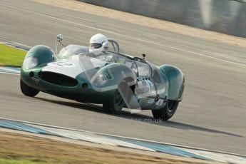 © Octane Photographic Ltd. 2012 Donington Historic Festival. Stirling Moss Trophy for pre-61 sportscars, qualifying. Cooper Monaco - Paul Woolley. Digital Ref : 0321cb1d9026