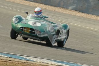 © Octane Photographic Ltd. 2012 Donington Historic Festival. Stirling Moss Trophy for pre-61 sportscars, qualifying. Aston-Martin DBR1 - Wolfgang Friedrichs,David Clark. Digital Ref : 0321cb1d9043