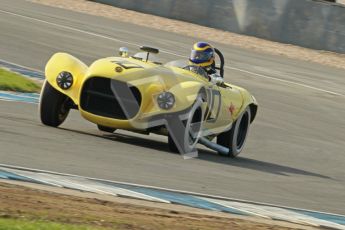 © Octane Photographic Ltd. 2012 Donington Historic Festival. Stirling Moss Trophy for pre-61 sportscars, qualifying. Old Yeller Mk.II - Ernest Nagamatsu. Digital Ref : 0321cb1d9053