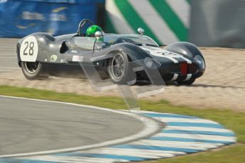 © Octane Photographic Ltd. 2012 Donington Historic Festival. Stirling Moss Trophy for pre-61 sportscars, qualifying. Cooper Monaco - Martin Stretton. Digital Ref : 0321cb1d9077