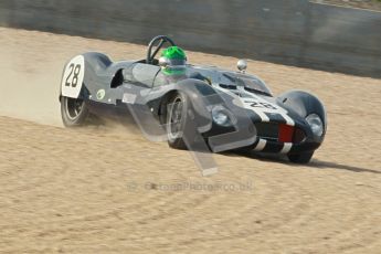 © Octane Photographic Ltd. 2012 Donington Historic Festival. Stirling Moss Trophy for pre-61 sportscars, qualifying. Cooper Monaco - Martin Stretton. Digital Ref : 0321cb1d9087